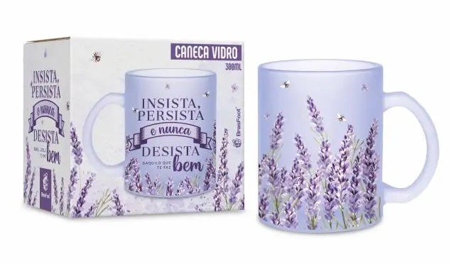 CANECA VIDRO DIAMOND 300ML